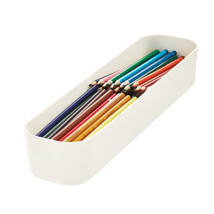 iDesign Witte kunststof ladebakjes - Wit - Duurzaam - Medium