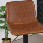 Bronx71 Industriële Barkruk Texas leer cognac 60 - 76 cm - draaibaar -