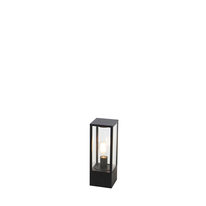 QAZQA Industriële staande buitenlamp zwart 40 cm IP44 - Charlois