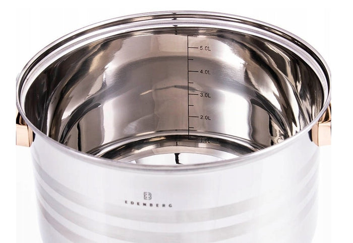 Edenberg Classic Line - Luxe Pannenset - 12 delig - RVS - 5-laags