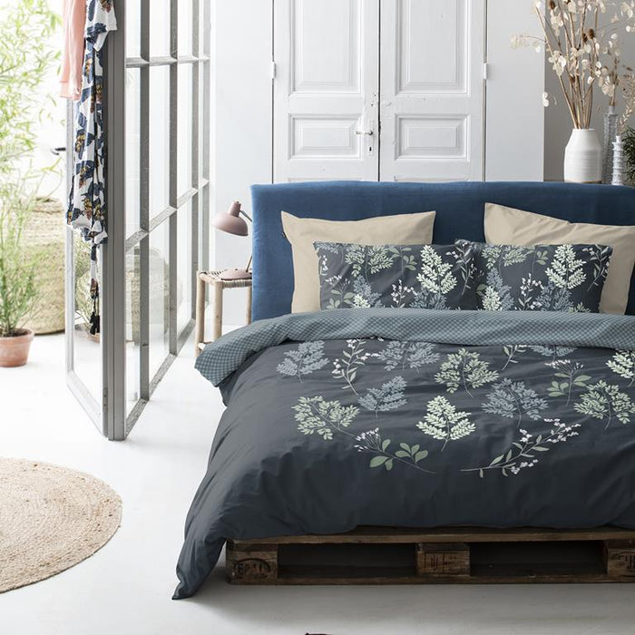 Cinderella Blueberry Dekbedovertrek 200 x 200|220 cm - Antraciet