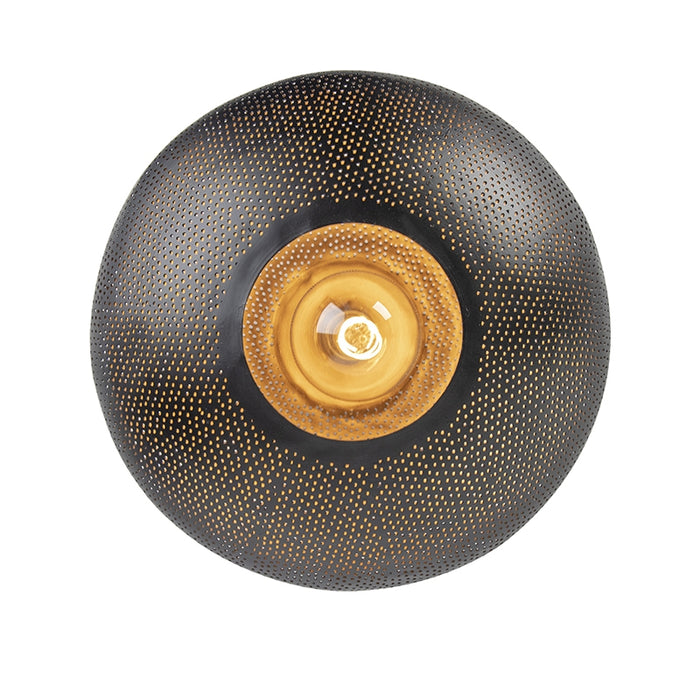 QAZQA Oosterse plafondlamp zwart met goud 40 cm - Radiance