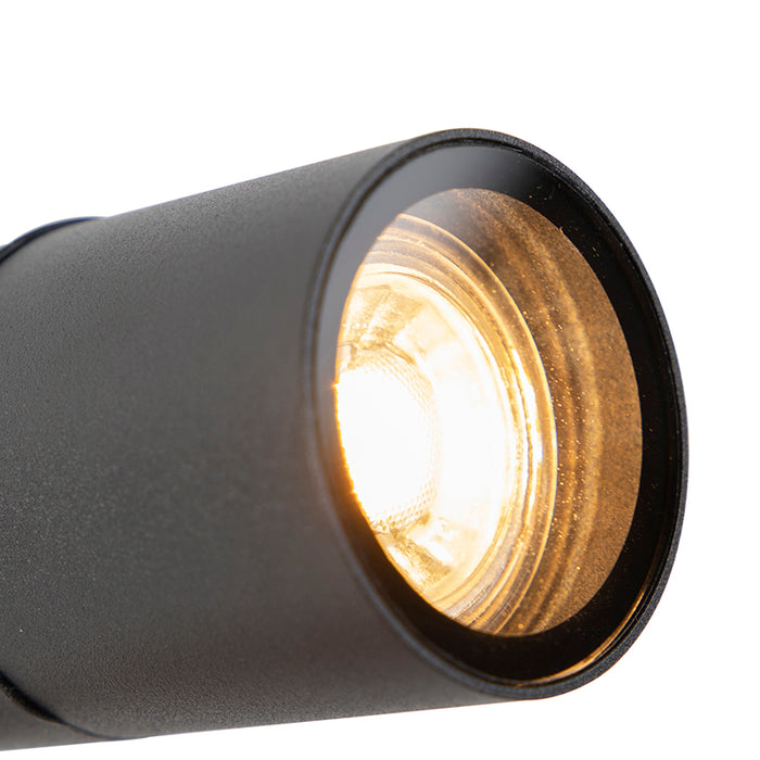 QAZQA Prikspot zwart verstelbaar IP44 - Solo