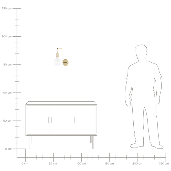 Beliani - SAVENA - Wandlamp - Goud - Metaal