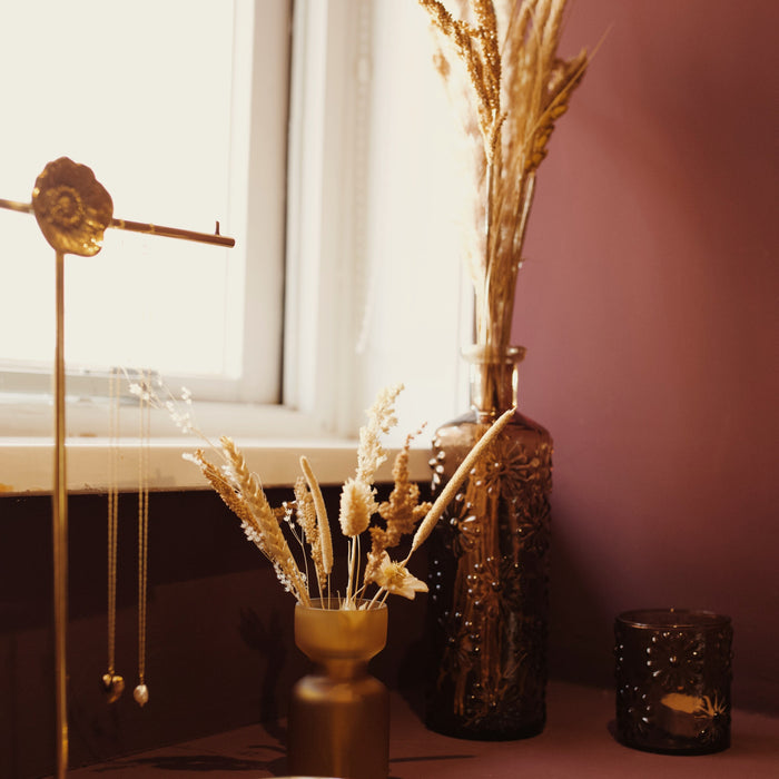 À la Decoratieve Fles Bloemen - Rook