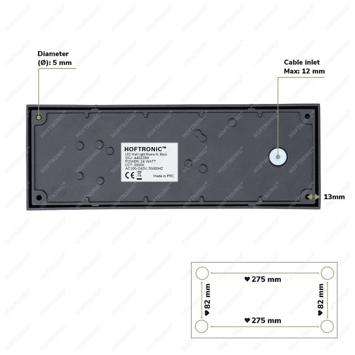 HOFTRONIC Rivera XL LED Wandlamp dubbelzijdig IP54 Binnen en buiten