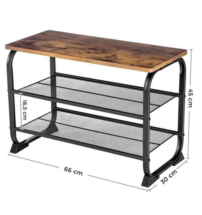 Parya home Vintage Schoenenrek, industriële opberger, bijzettafel
