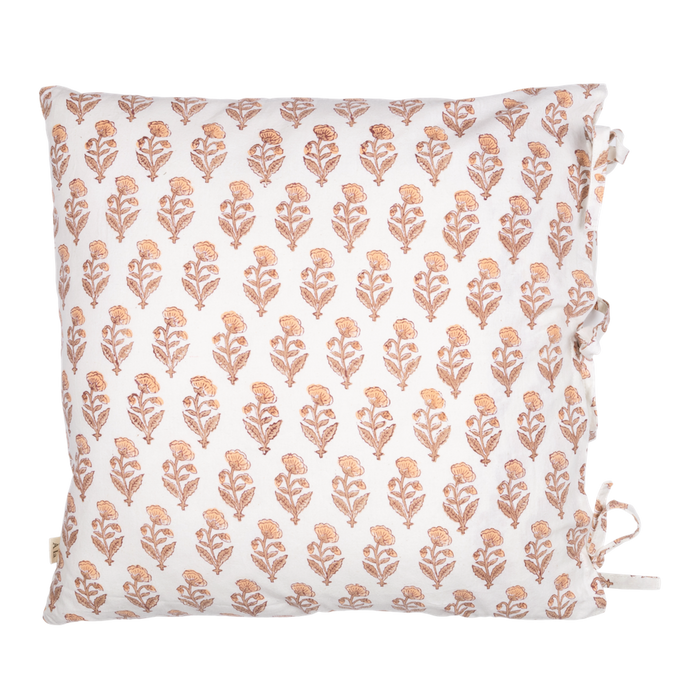 À la Blockprint Kussensloop - Blush Bloem