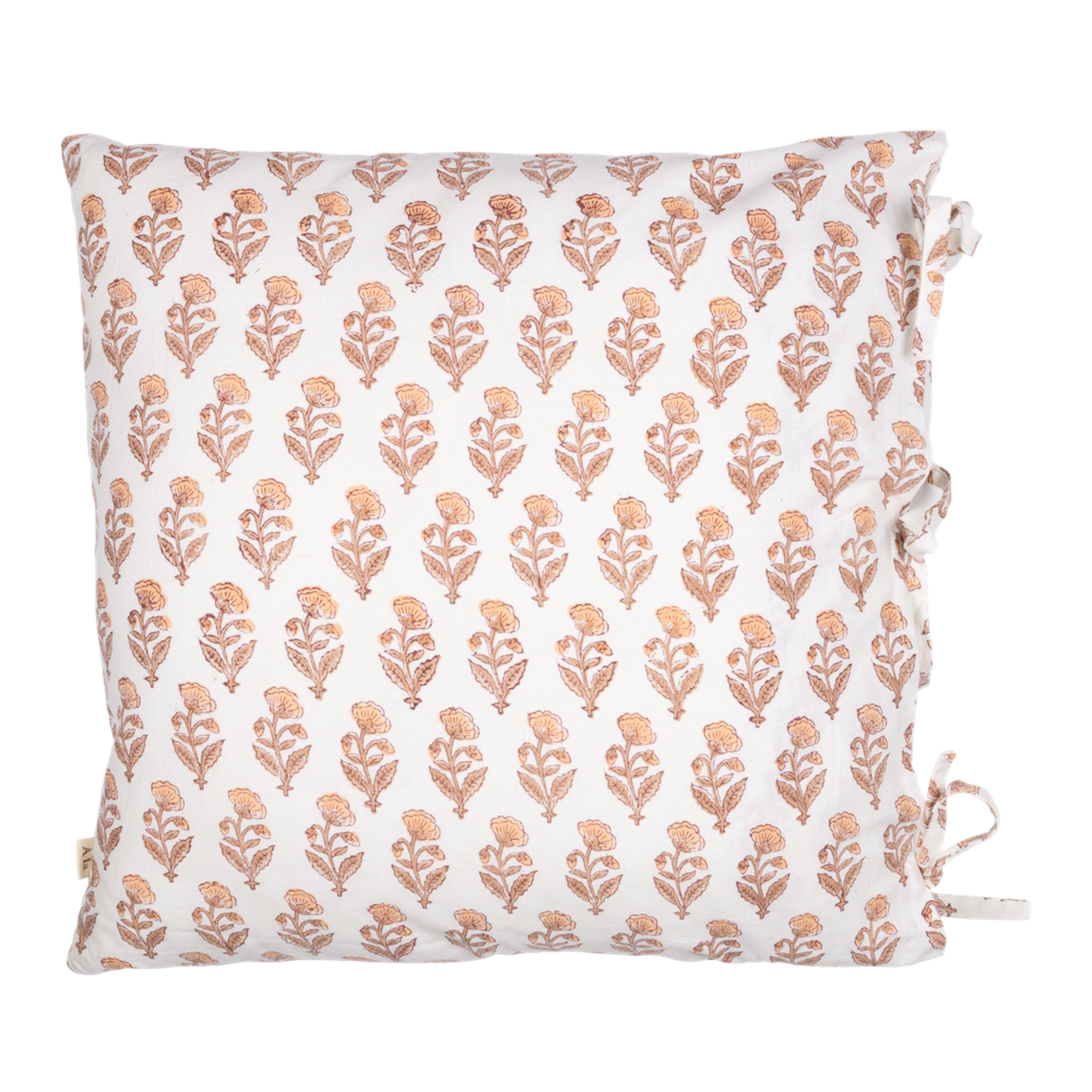 À la Blockprint Kussensloop - Blush Bloem