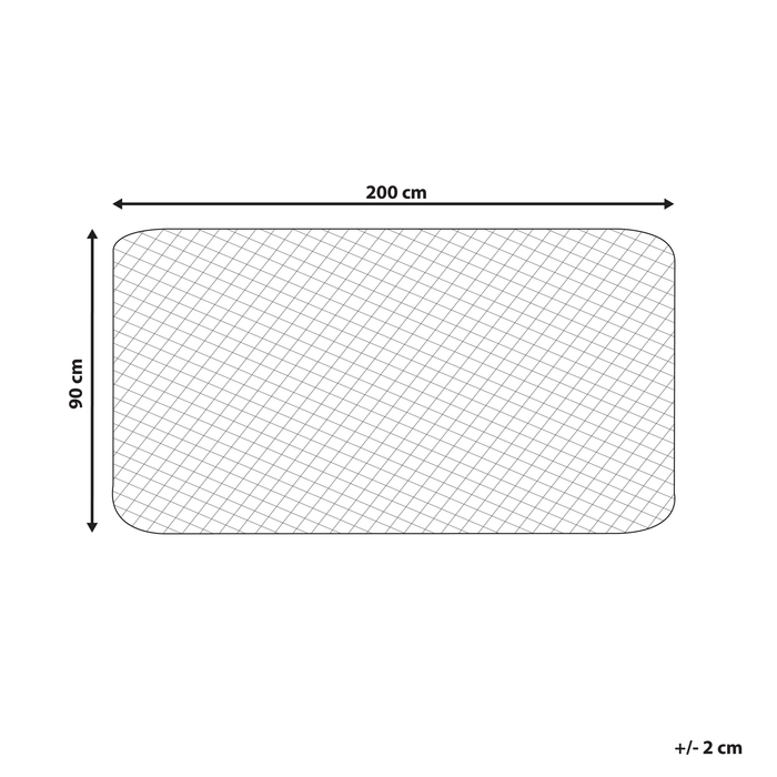 Beliani - VILLUERCA - Matrastopper - Wit 90 x 200 cm - Japara katoen