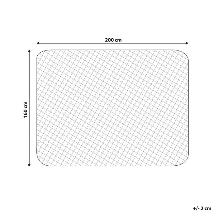 Beliani - ALMANZOR - Matrastopper - Wit 160 x 200 cm - Japara katoen