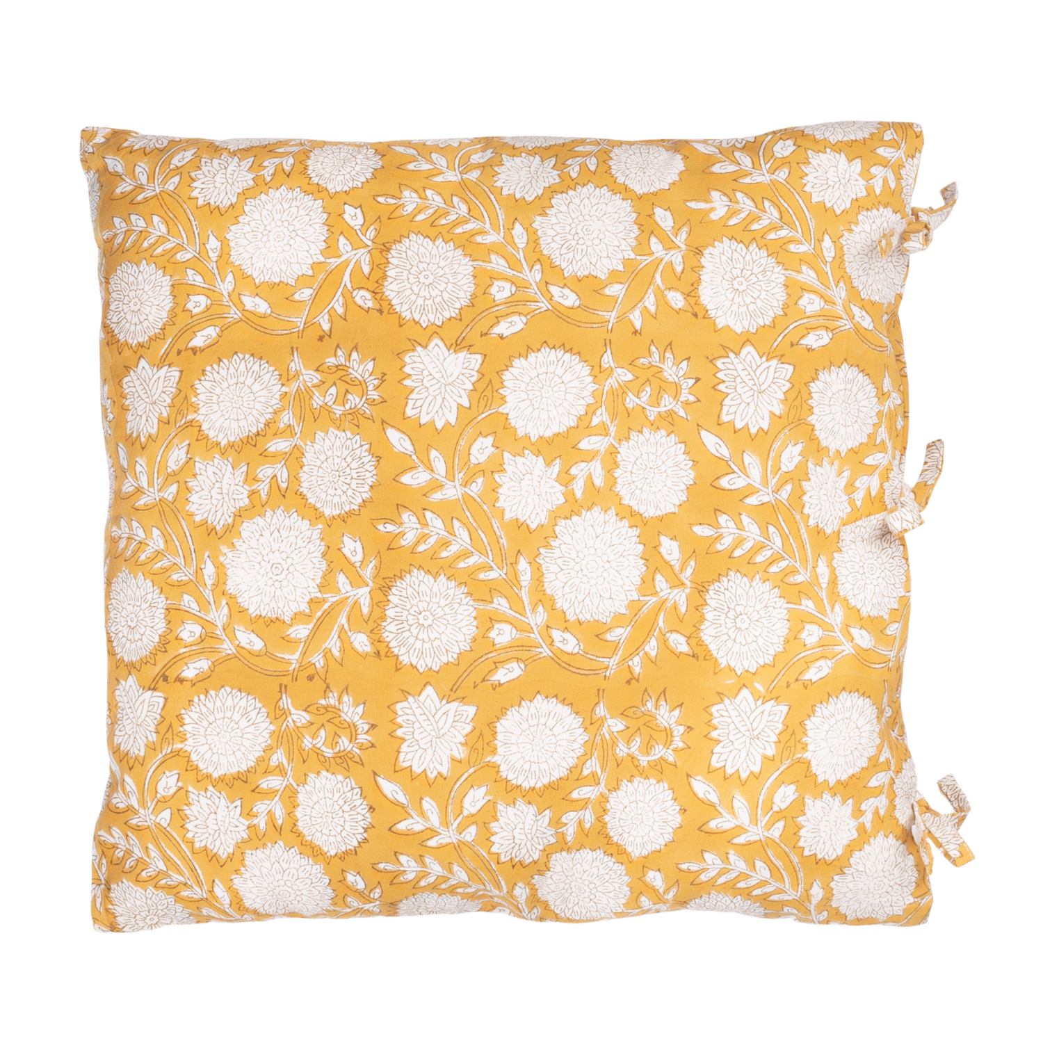 À la Blockprint Kussensloop - Mosterd