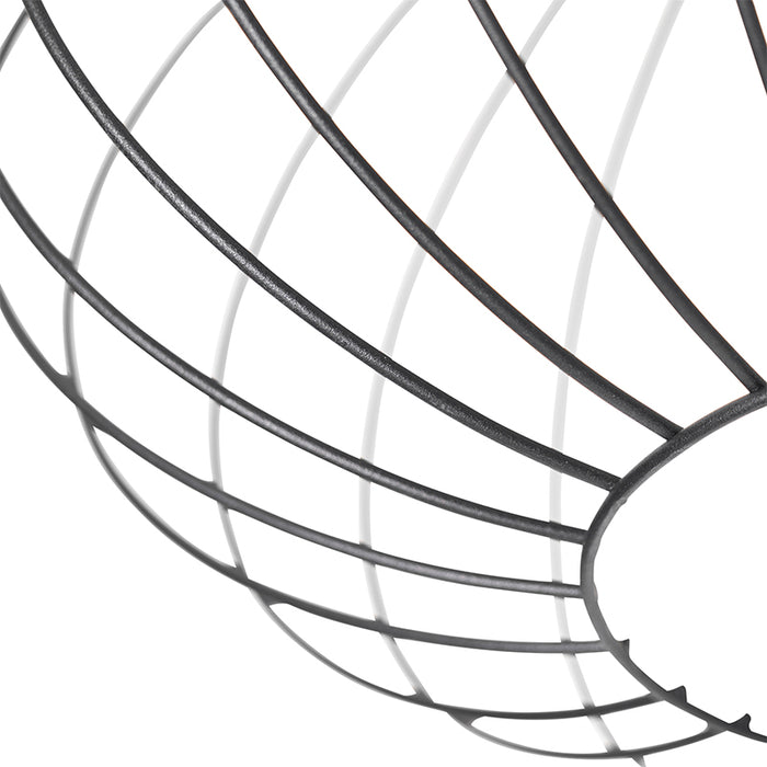 QAZQA Industriële plafonnière zwart - Margarita