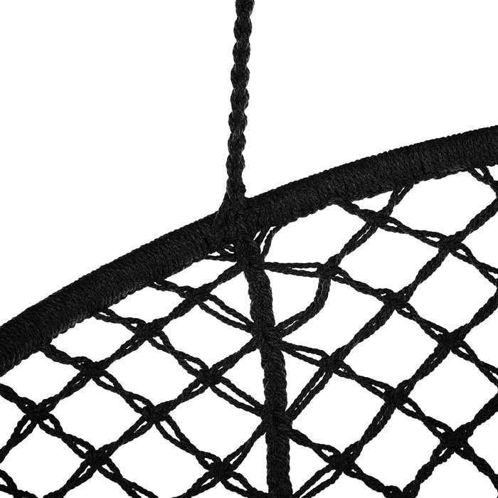 Beliani - GABELLA - Hangstoel - Zwart - Katoen