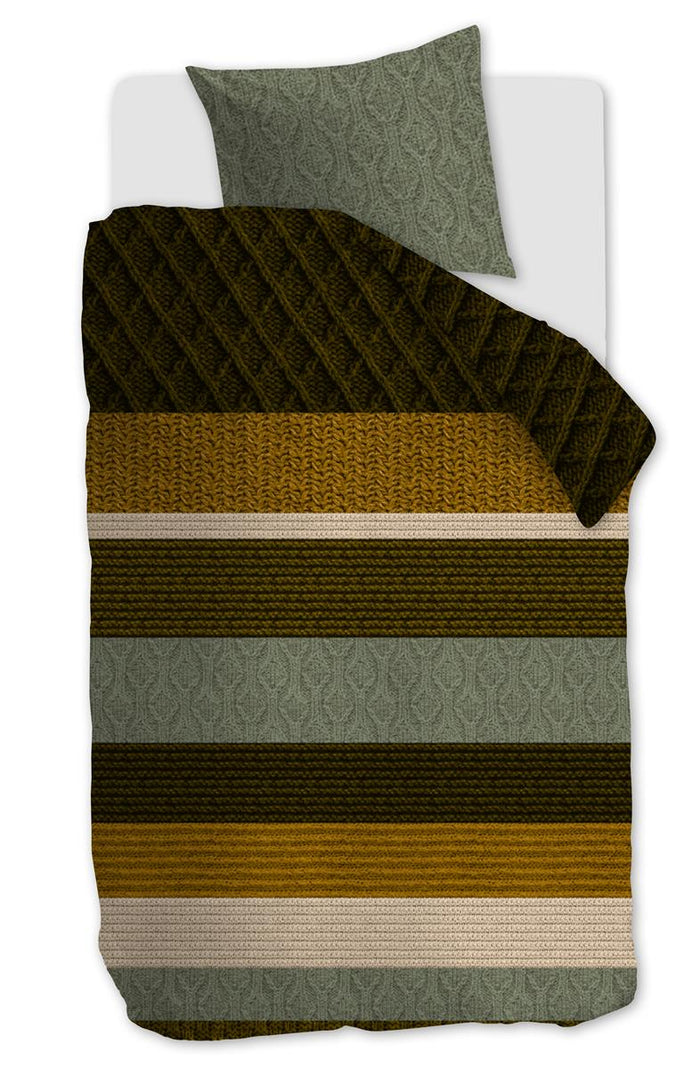 Beddinghouse Lowie Dekbedovertrek 140 x 220 cm - Olive Green
