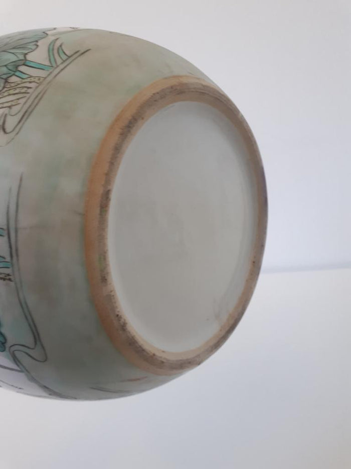 Reliving Oosterse Vaas Met Lotus Bloem Libelle Etc