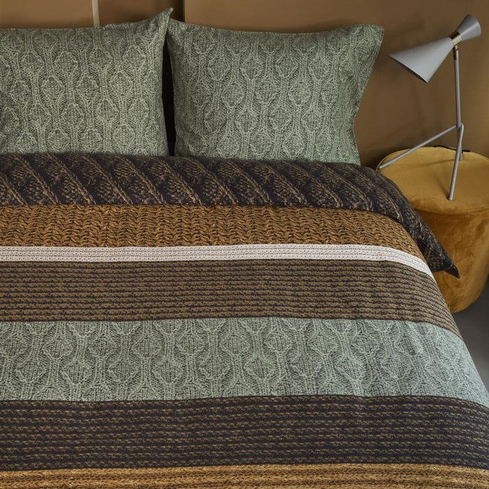 Beddinghouse Lowie Dekbedovertrek 240 x 220 cm - Olive Green