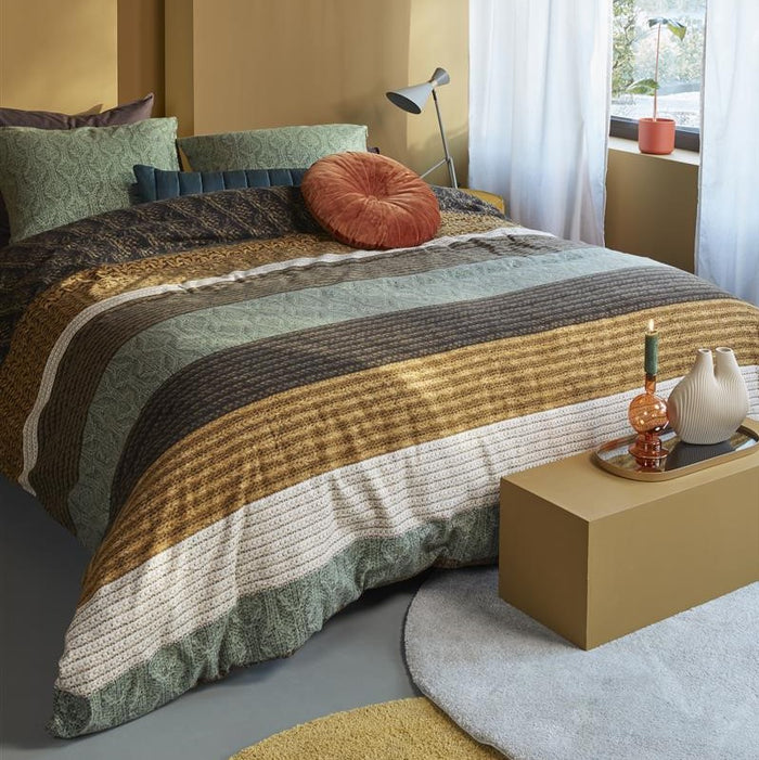 Beddinghouse Lowie Dekbedovertrek 240 x 220 cm - Olive Green