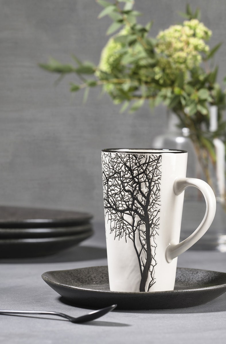 Villa Collection Hela keramieken mok beige - 9 cm