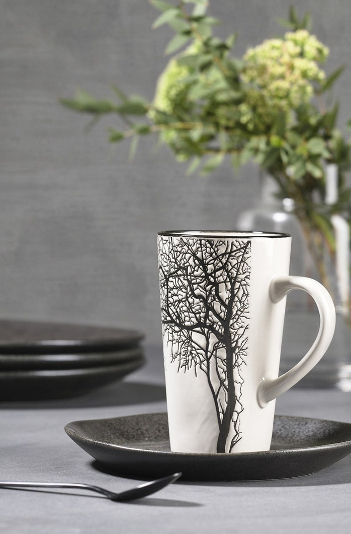 Villa Collection Hela keramieken mok beige - 9 cm