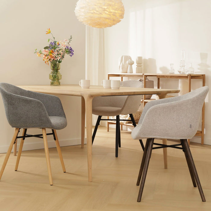 Nolon Nena-Otis Eetkamerstoel Beige - Armleuning - Stof