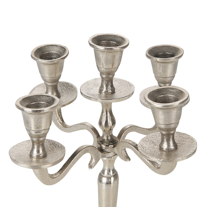 Beliani - PETRA - Kandelaar - Zilver - Aluminium