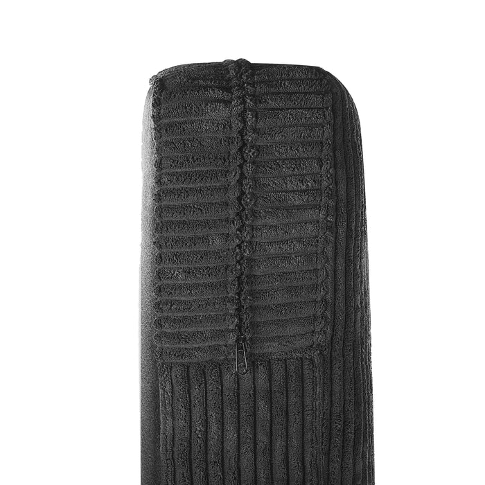 Beliani - VIND - Fauteuil - Zwart - Corduroy