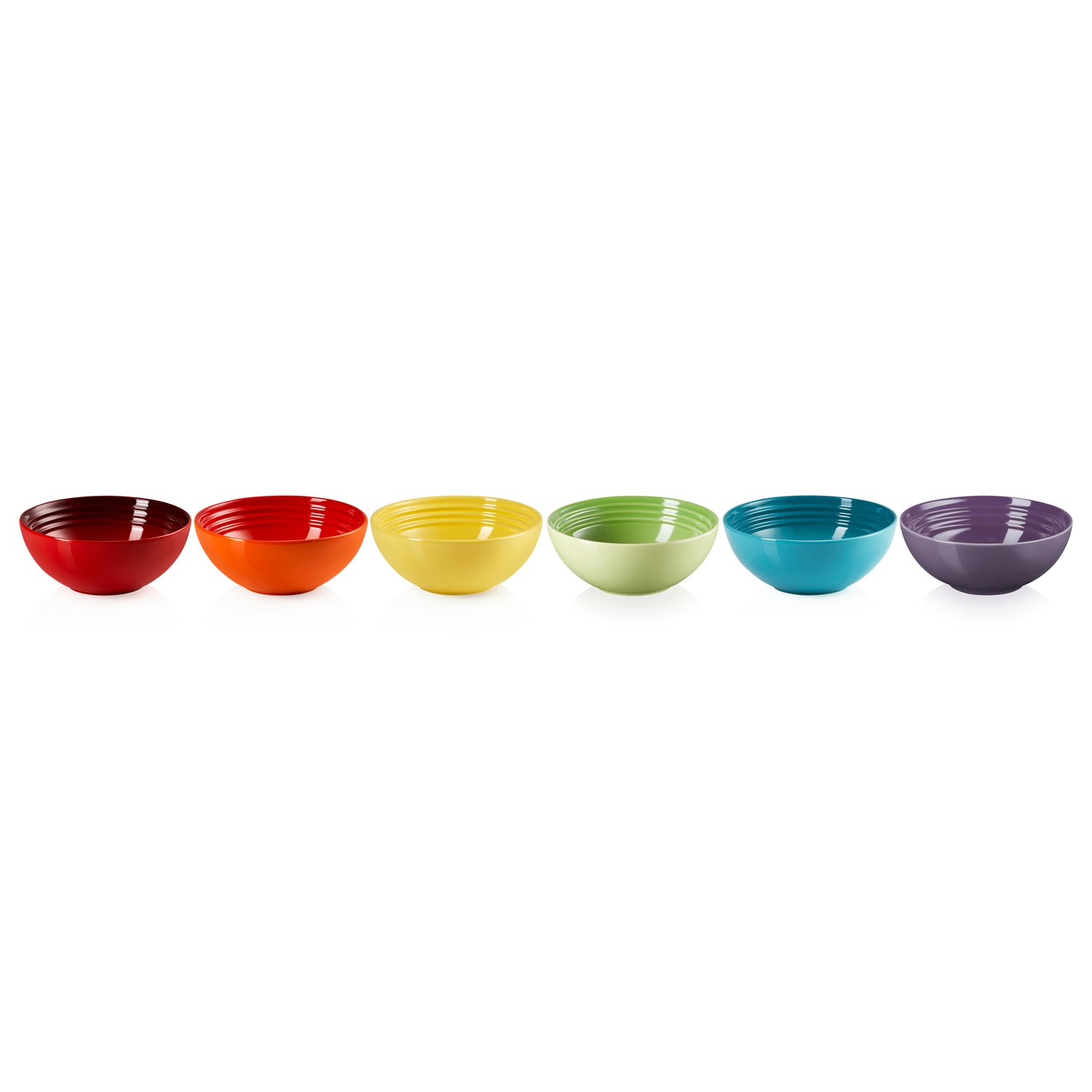Le Creuset Regenboog Ontbijtkommen Ø 16 cm - 6 st.