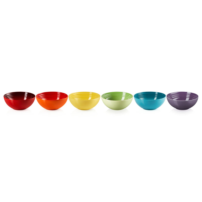 Le Creuset Regenboog Ontbijtkommen Ø 16 cm - 6 st.