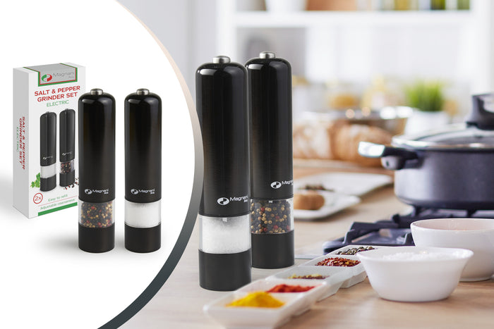 Magnani Elektrische Zout- en Pepermolen - Zwart