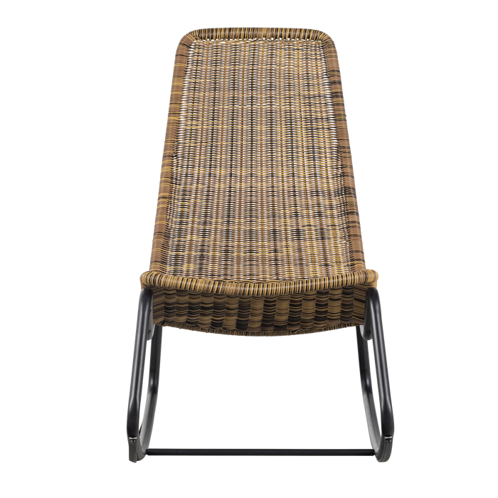 WOOOD Tom Schommelstoel Tuin - Rattan - Naturel - 97x51x95