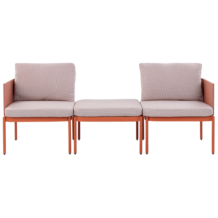 Beliani - TERRACINA - Loungeset voor 2 - Oranje - Aluminium