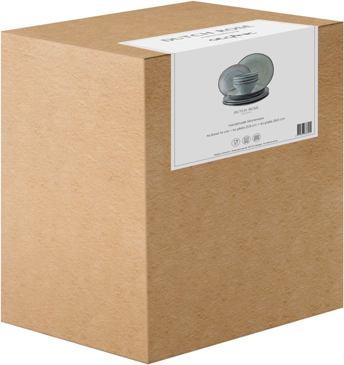 Dutch Rose Giftset 12 Delig Servies Blauw