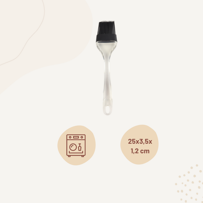 Orange85 Kwast Siliconen 2 Stuks 25 x 5 x 1,2 cm Zwart en Grijs Bak...