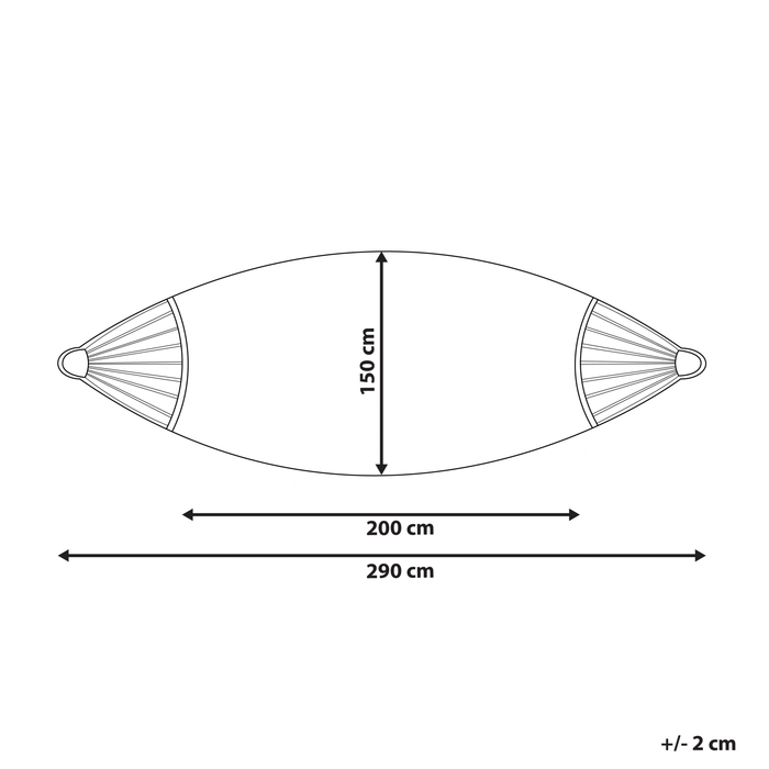 Beliani - ROCCA - Hangmat - Lichtgrijs - Katoen
