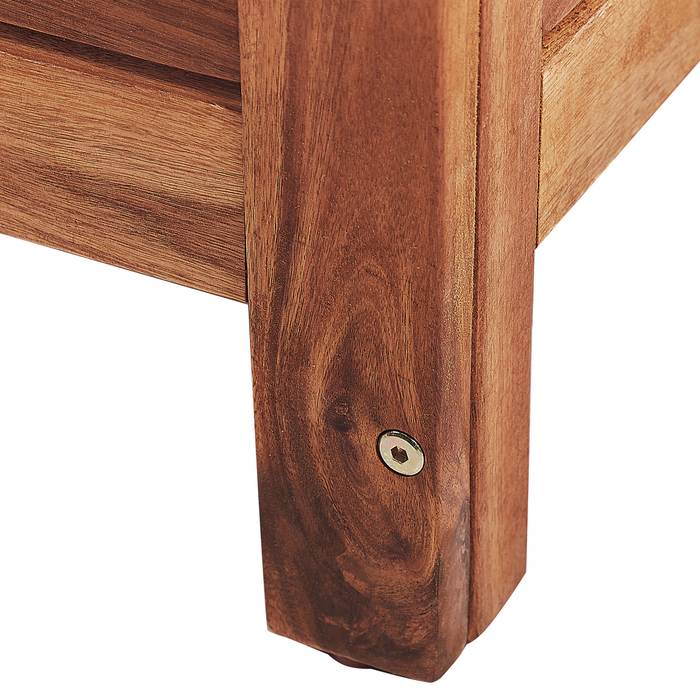 Beliani-RIVIERA-Kussenbox-Donkere houtkleur-130 cm-Acaciahout