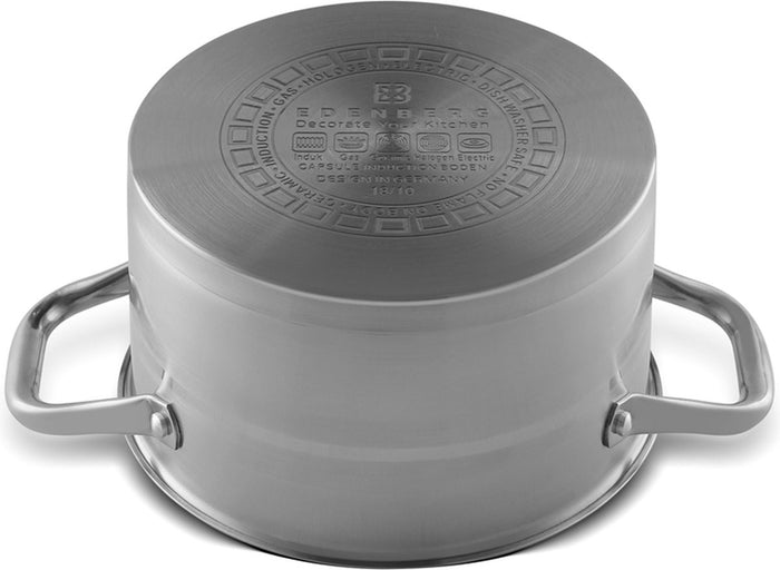 Edenberg Classic Line - Pannenset - RVS - 12 delig - Sandwichbodem