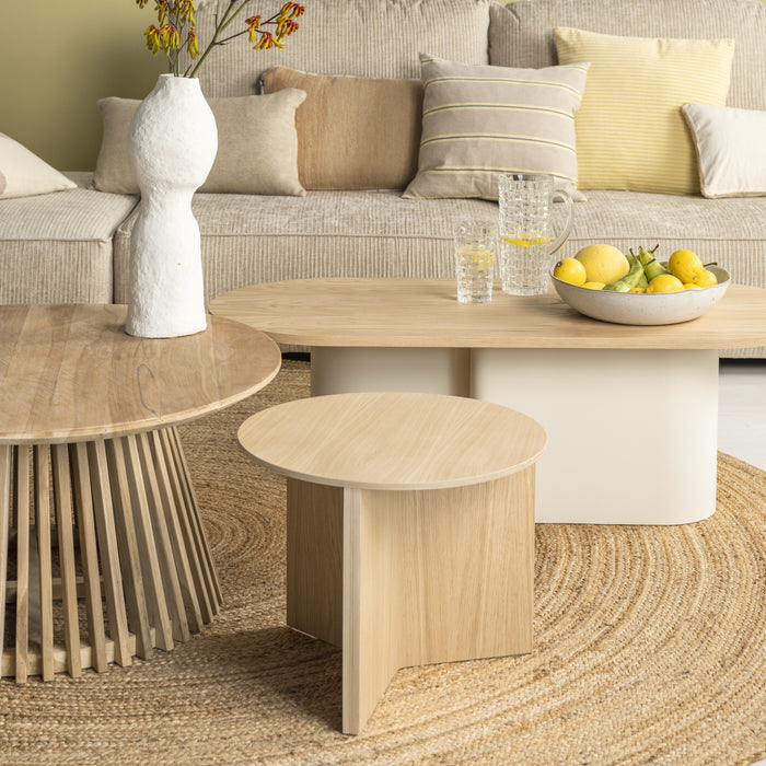 HAY Slit Table Wood Round Bijzettafel -  Ø 45 cm - Oak