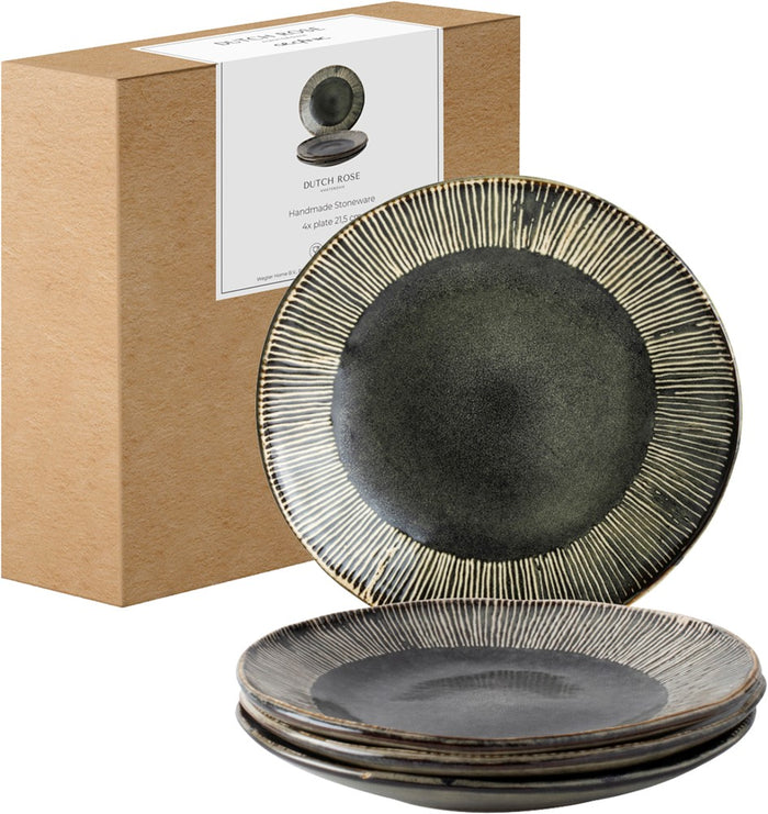 Dutch Rose Giftset 4 Borden 21,5 cm Groen