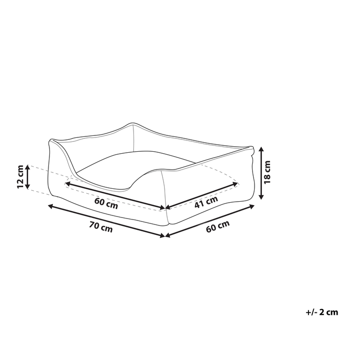 Beliani - IZMIR - Dierenbed - Beige - Fluweel