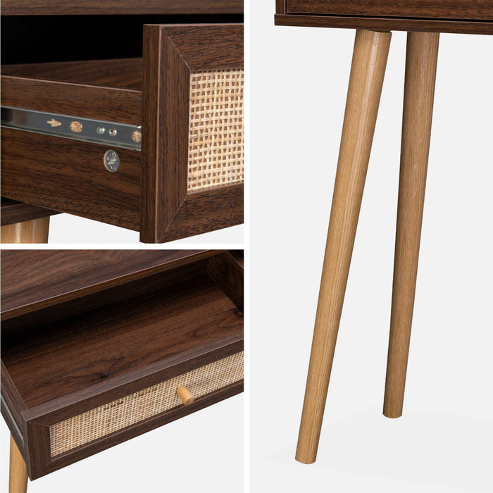 sweeek - Sidetable met rotan