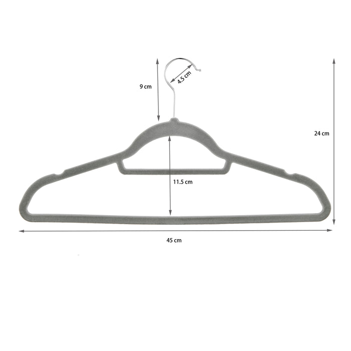 ACAZA Kledinghanger Grijs  - 50 st.