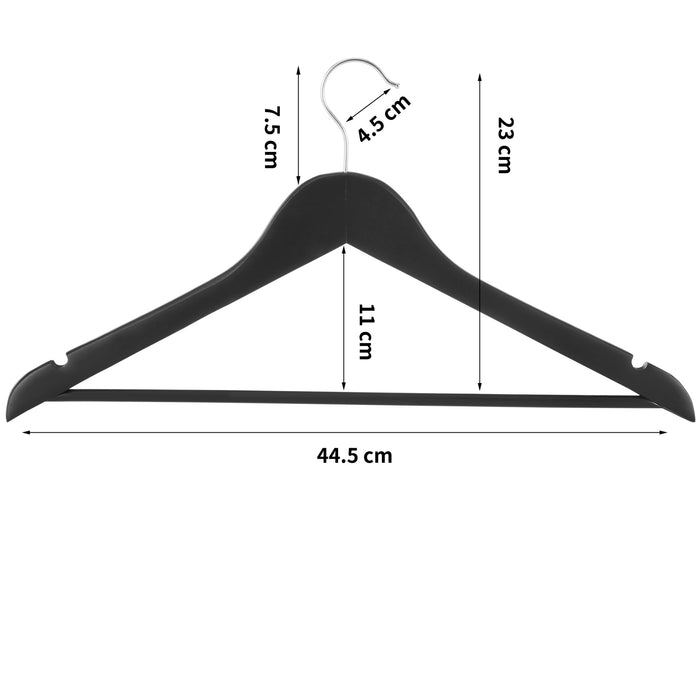 ACAZA Kledinghanger Zwart  - 20 st.