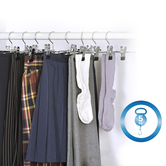 Antislip Broekhangers met Knijpers voor Heren of Dames - 30 stuks Kleding Hangers met Klemmen - Broek en Rok Houder - 31cm