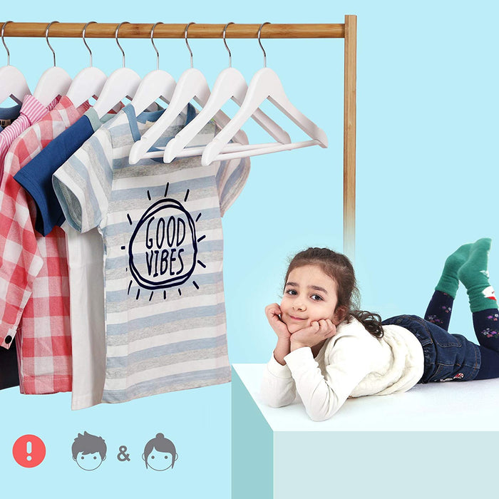 ACAZA Kinder Kledinghanger Wit  - 20 st.