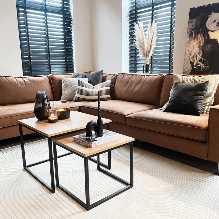 Vierkante salontafel set Kiev XL 60 cm