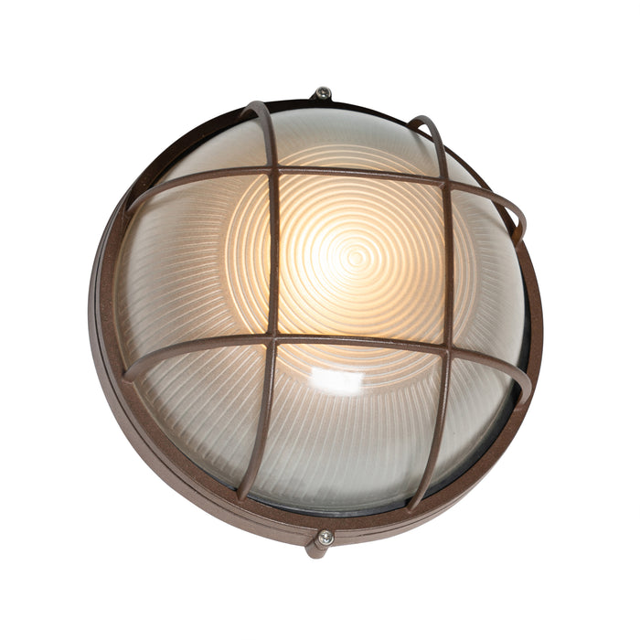 QAZQA Industriële buitenwandlamp roestbruin IP44 - Hanneke