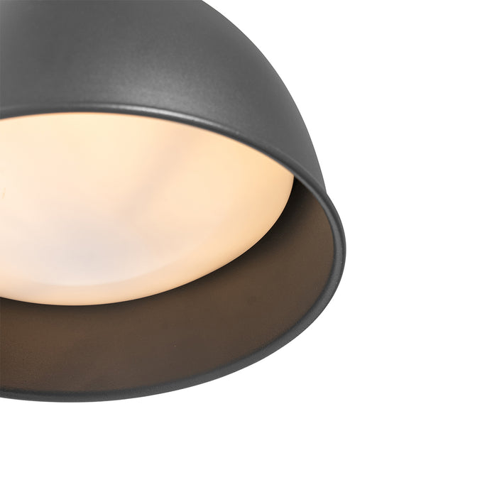 QAZQA Industriële buitenwandlamp donkergrijs rond IP44 - Natas