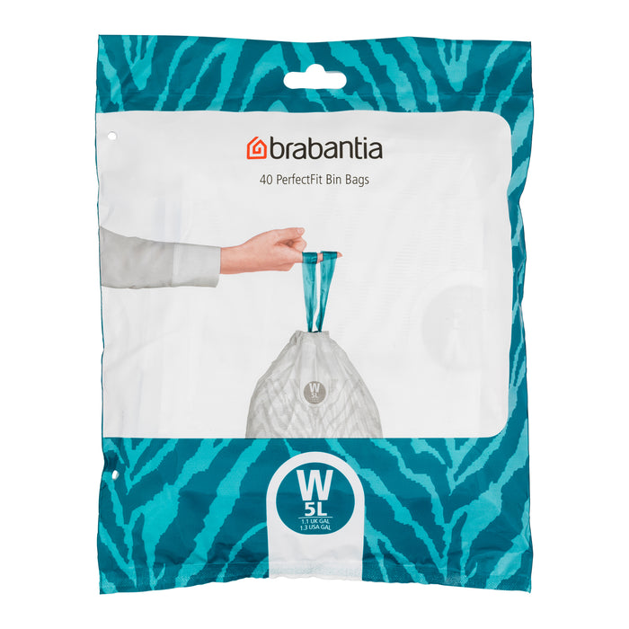 Brabantia PerfectFit Type W Afvalzakken 5 L - 40 zakken