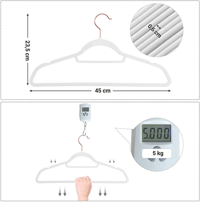 ACAZA Kledinghanger Wit  - 50 st.